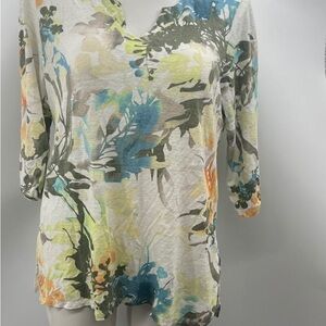 Chico's Vibrant Floral Print Blouse